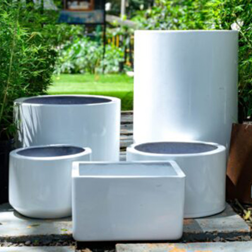 Tausi-White Designer Pots