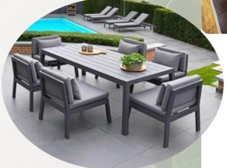 6-Seater Steel dining set